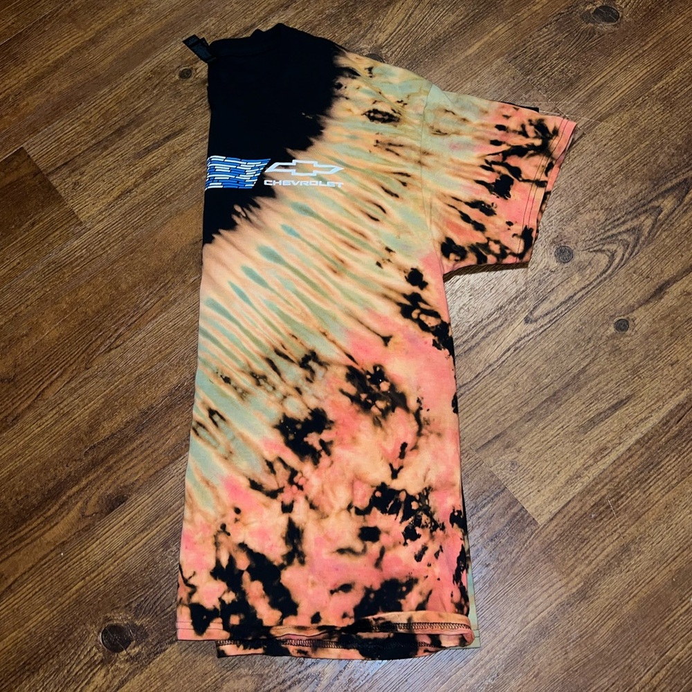 LAST CALL Chevrolet Graphic Black Reverse Dye Short Sleeve Cotton Shirt Size XL - Picture 8 of 10